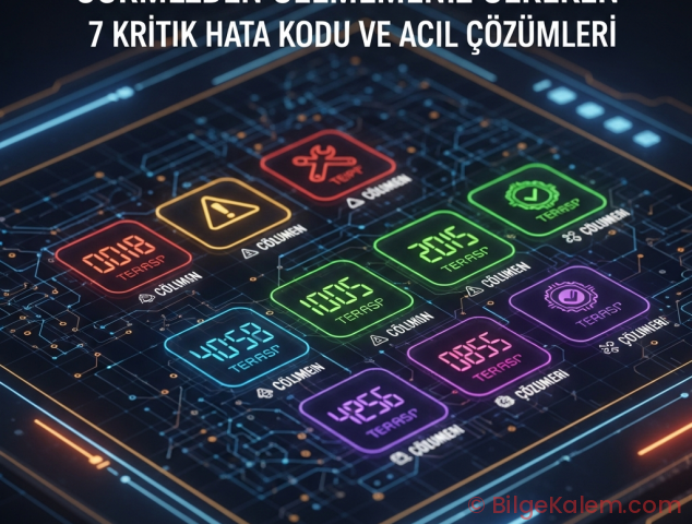 Görmezden Gelmemeniz Gereken 7 Kritik Hata Kodu ve Acil Çözümleri