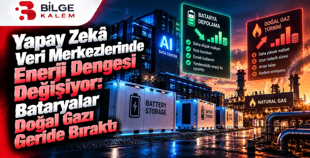 Yapay Zekâ Veri Merkezlerinde Enerji Dengesi Değişiyor: Bataryalar Doğal Gazı Geride Bıraktı
